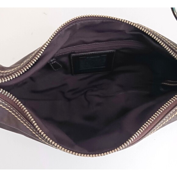 VTG Coach Y2K Brown Leather Hobo Crescent Buckle Strap Stitching 10574 w Dustbag - Picture 6 of 8